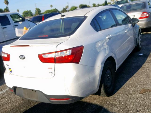 KNADM4A37D6178042 - 2013 KIA RIO LX WHITE photo 4