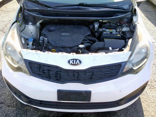 KNADM4A37D6178042 - 2013 KIA RIO LX WHITE photo 7