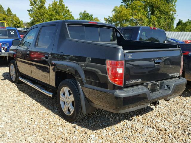 5FPYK1F54AB002625 - 2010 HONDA RIDGELINE BLACK photo 3