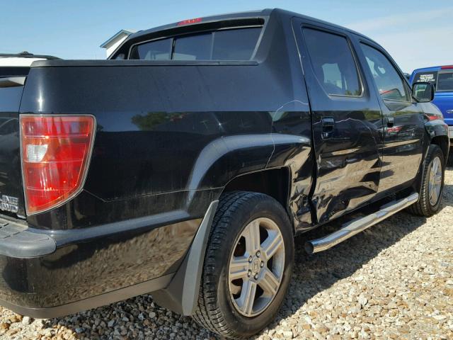 5FPYK1F54AB002625 - 2010 HONDA RIDGELINE BLACK photo 9