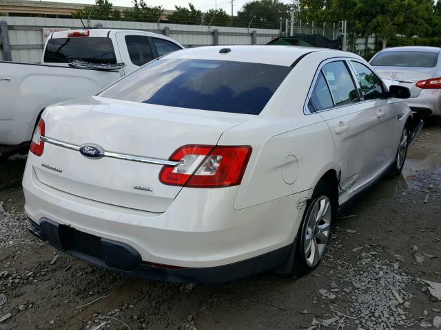 1FAHP2EW6AG149518 - 2010 FORD TAURUS SEL WHITE photo 4