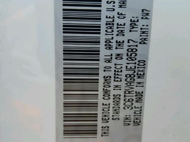 3C6TRVAG8JE105817 - 2018 RAM PROMASTER 白色 照片 10