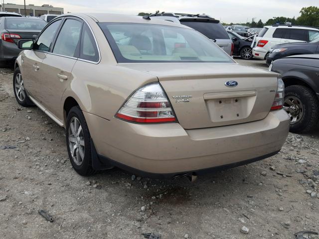 1FAHP24W08G135092 - 2008 FORD TAURUS SEL TAN photo 3