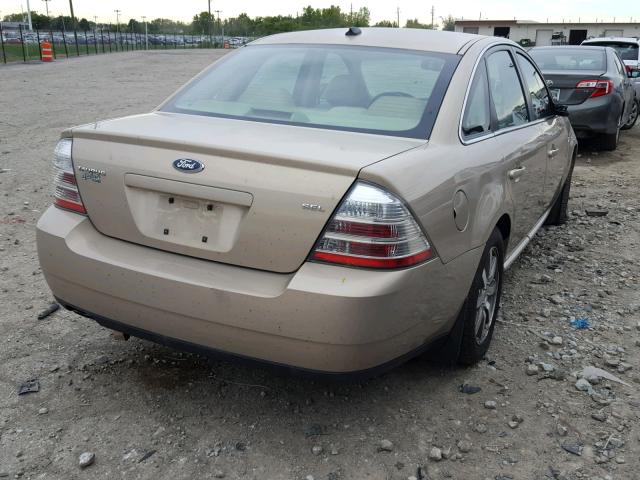 1FAHP24W08G135092 - 2008 FORD TAURUS SEL TAN photo 4