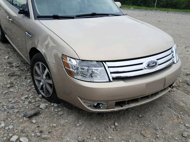 1FAHP24W08G135092 - 2008 FORD TAURUS SEL TAN photo 9