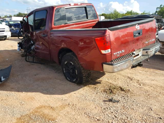 1N6BA0ECXDN300045 - 2013 NISSAN TITAN S BURGUNDY photo 3