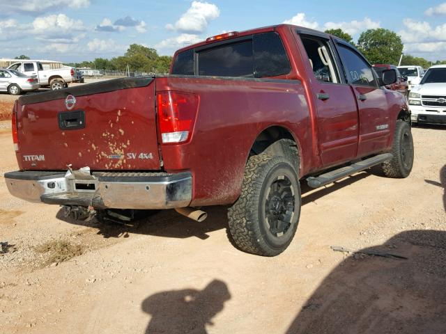 1N6BA0ECXDN300045 - 2013 NISSAN TITAN S BURGUNDY photo 4