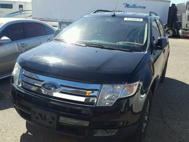 2FMDK38C68BA78185 - 2008 FORD EDGE SEL BLACK photo 2