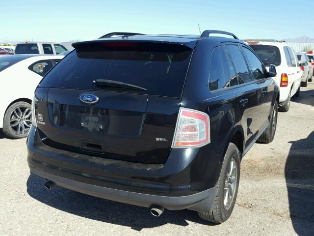 2FMDK38C68BA78185 - 2008 FORD EDGE SEL BLACK photo 4