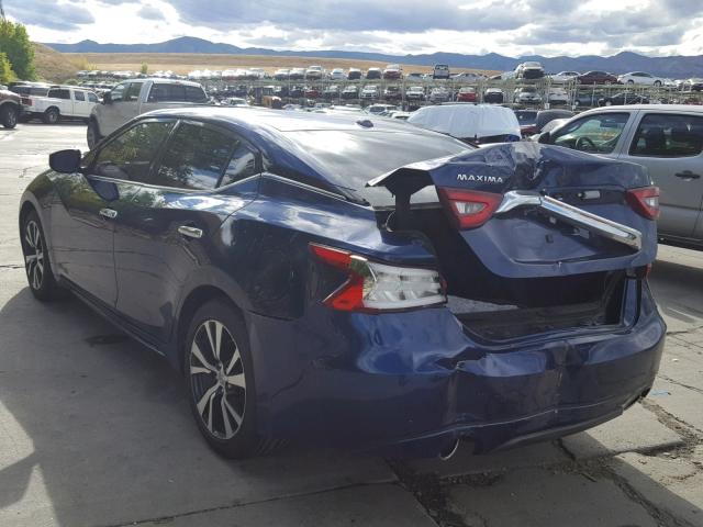 1N4AA6AP6GC440092 - 2016 NISSAN MAXIMA 3.5 BLUE photo 3