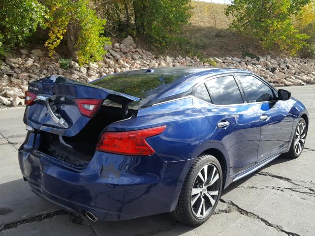 1N4AA6AP6GC440092 - 2016 NISSAN MAXIMA 3.5 BLUE photo 4