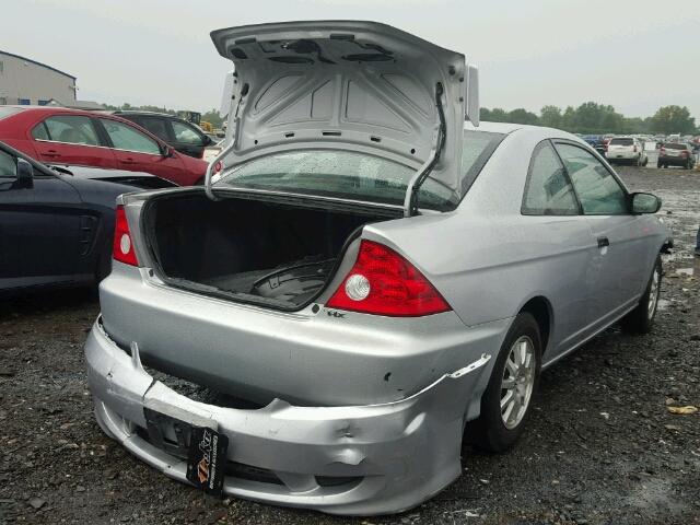 1HGEM22765L053924 - 2005 HONDA CIVIC HX SILVER photo 4