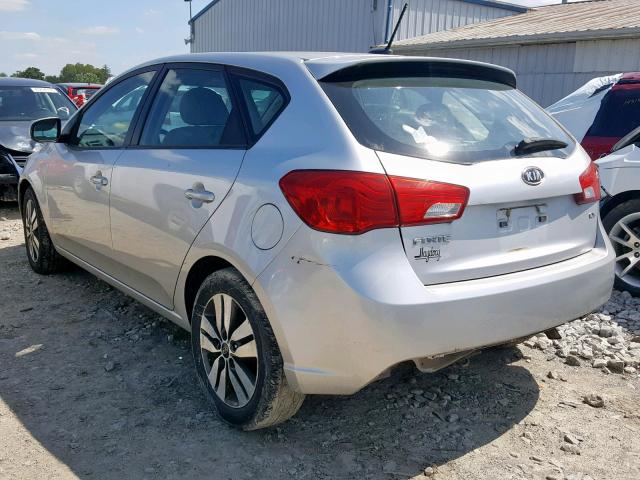 KNAFU5A21D5658928 - 2013 KIA FORTE EX SILVER photo 3