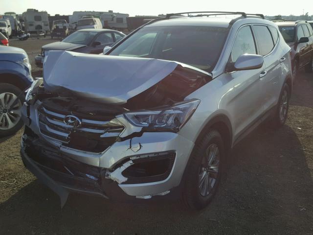 5XYZU3LB7GG377665 - 2016 HYUNDAI SANTA FE S SILVER photo 2