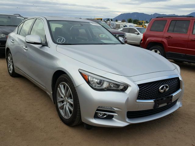 JN1BV7ARXEM701471 - 2014 INFINITI Q50 BASE SILVER photo 1