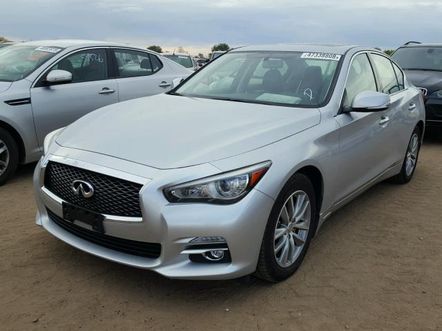 JN1BV7ARXEM701471 - 2014 INFINITI Q50 BASE SILVER photo 2