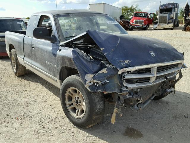 1B7GL22X91S158743 - 2001 DODGE DAKOTA BLUE photo 1