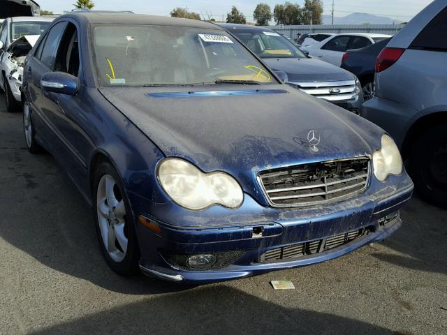 WDBRF40J35F680744 - 2005 MERCEDES-BENZ C 230K SPO BLUE photo 1