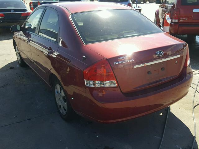 KNAFE121885544409 - 2008 KIA SPECTRA EX BURGUNDY photo 3