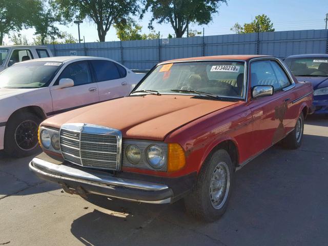 WDBAB53A3EA091667 - 1984 MERCEDES-BENZ 300 CDT RED photo 2