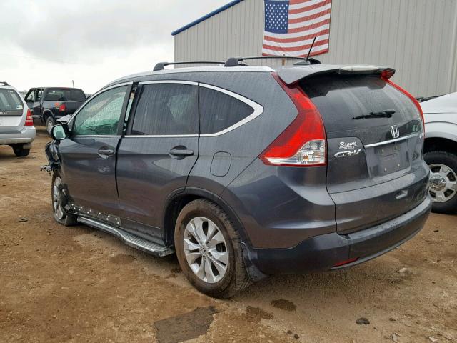 2HKRM4H7XDH664285 - 2013 HONDA CR-V EXL TEAL photo 3