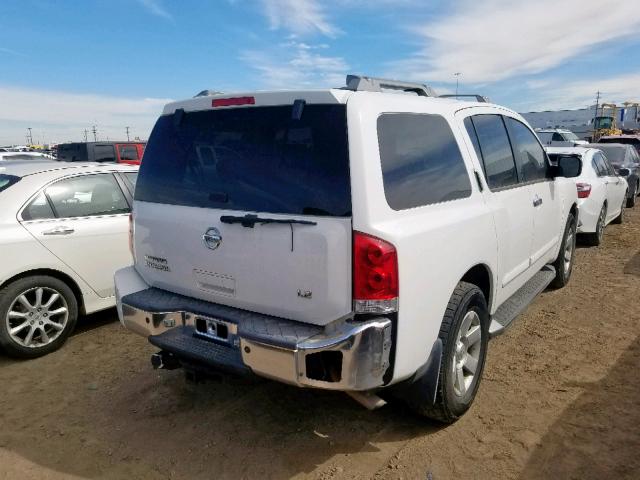 5N1AA08B24N743934 - 2004 NISSAN ARMADA SE WHITE photo 4