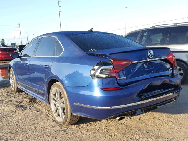 1VWDT7A32HC067765 - 2017 VOLKSWAGEN PASSAT R-L BLUE photo 3