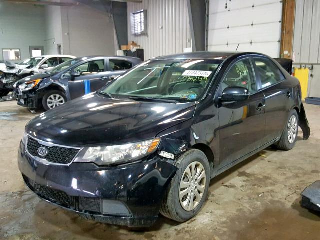 KNAFU4A22B5370293 - 2011 KIA FORTE EX BLACK photo 2