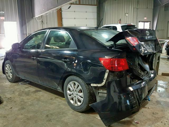 KNAFU4A22B5370293 - 2011 KIA FORTE EX BLACK photo 3