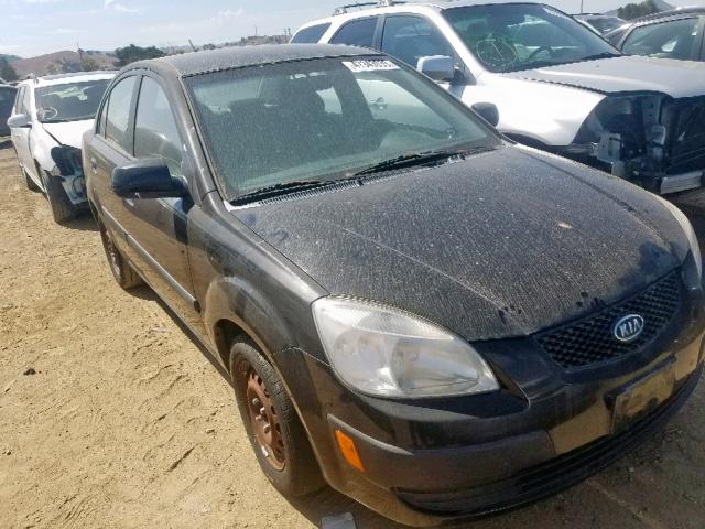 KNADE123466114702 - 2006 KIA RIO BLACK photo 1