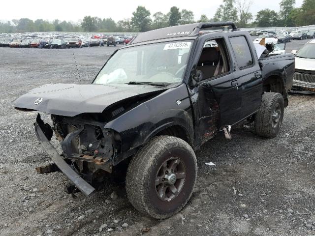 1N6ED27T34C460633 - 2004 NISSAN FRONTIER C BLACK photo 2