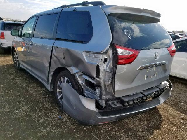 5TDYZ3DC7KS968787 - 2019 TOYOTA SIENNA LIM SILVER photo 3