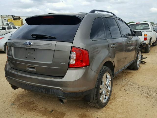 2FMDK3JC5DBA68087 - 2013 FORD EDGE SEL GRAY photo 4