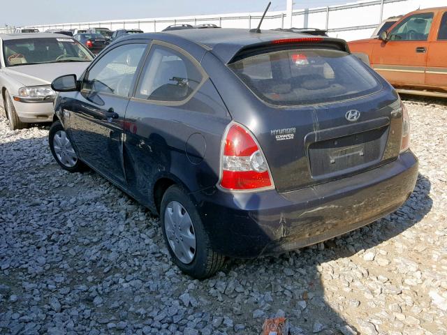 KMHCM36C08U103696 - 2008 HYUNDAI ACCENT GS GRAY photo 3