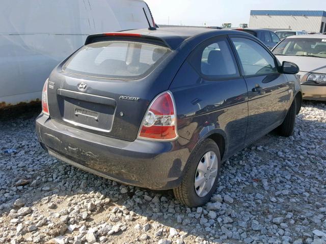 KMHCM36C08U103696 - 2008 HYUNDAI ACCENT GS GRAY photo 4