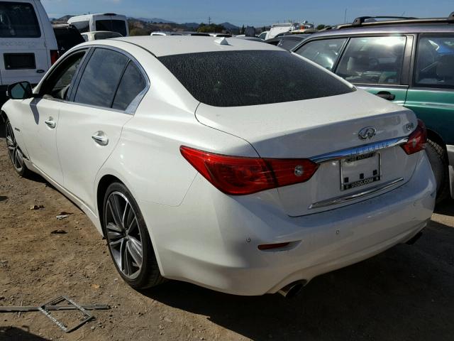 JN1AV7AP8HM890071 - 2017 INFINITI Q50 HYBRID WHITE photo 3