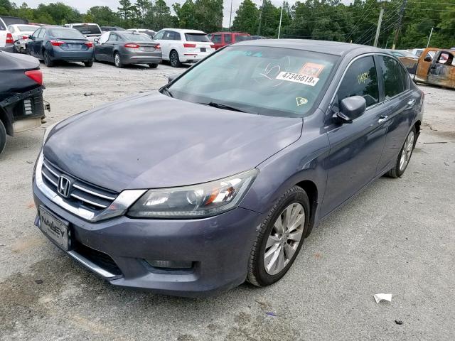 1HGCR2F80EA113400 - 2014 HONDA ACCORD EXL GRAY photo 2