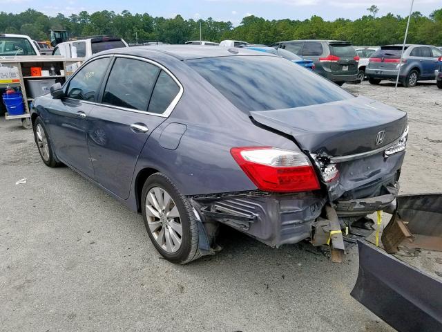 1HGCR2F80EA113400 - 2014 HONDA ACCORD EXL GRAY photo 3