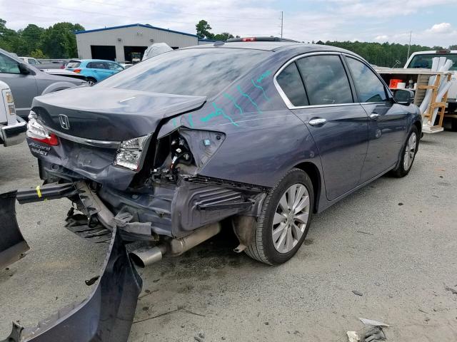 1HGCR2F80EA113400 - 2014 HONDA ACCORD EXL GRAY photo 4