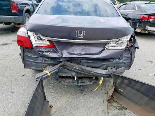 1HGCR2F80EA113400 - 2014 HONDA ACCORD EXL GRAY photo 9