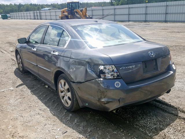 1HGCP36858A012658 - 2008 HONDA ACCORD EXL GRAY photo 3