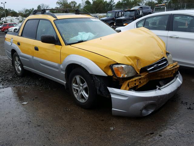 4S4BT62C936111475 - 2003 SUBARU BAJA SPORT YELLOW photo 1