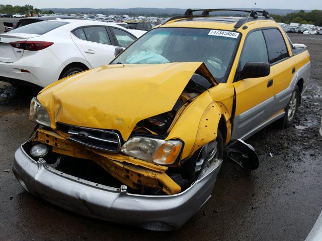 4S4BT62C936111475 - 2003 SUBARU BAJA SPORT YELLOW photo 2