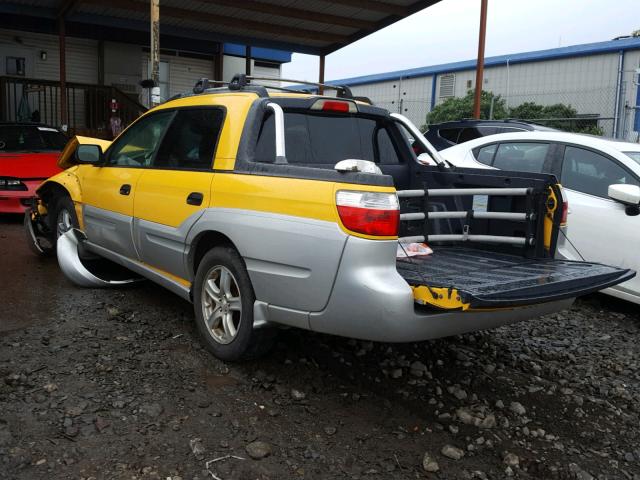 4S4BT62C936111475 - 2003 SUBARU BAJA SPORT YELLOW photo 3