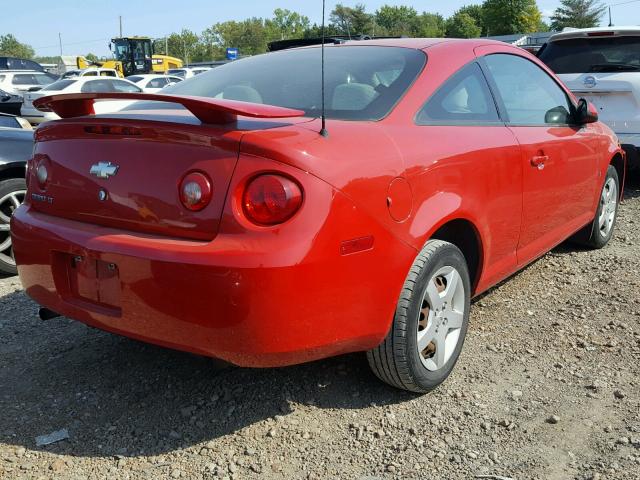 1G1AL18F487244613 - 2008 CHEVROLET COBALT LT RED photo 4