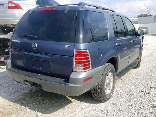 4M2ZU86E52UJ13591 - 2002 MERCURY MOUNTAINEE BLUE photo 4