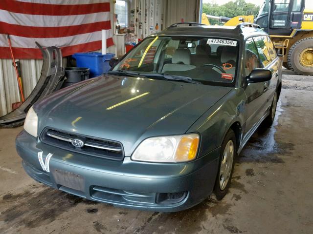 4S3BH635XY7304726 - 2000 SUBARU LEGACY L GREEN photo 2