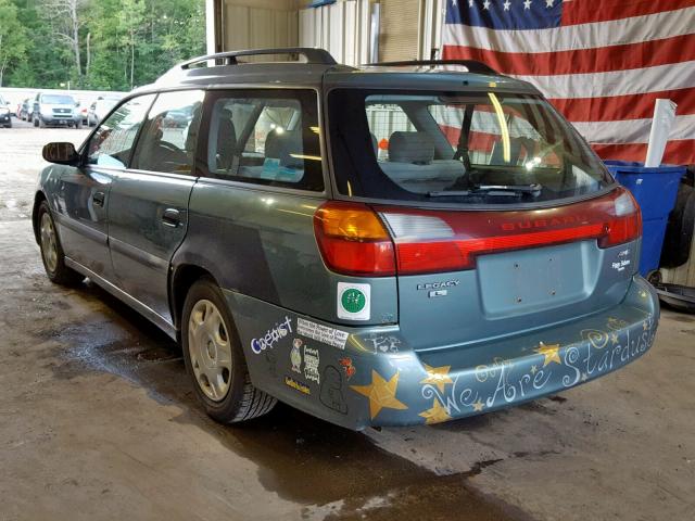 4S3BH635XY7304726 - 2000 SUBARU LEGACY L GREEN photo 3