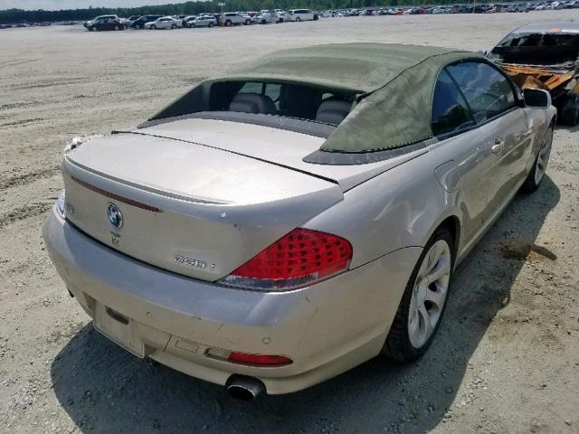 WBAEK13597CN83462 - 2007 BMW 650 I TAN photo 4