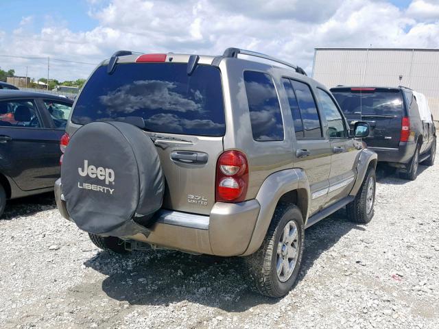 1J4GL58K06W197261 - 2006 JEEP LIBERTY LI TAN photo 4